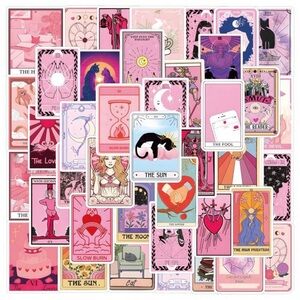 55 Pink Tarot Card Stickers Fun Cartoon Images Card Games Psychic